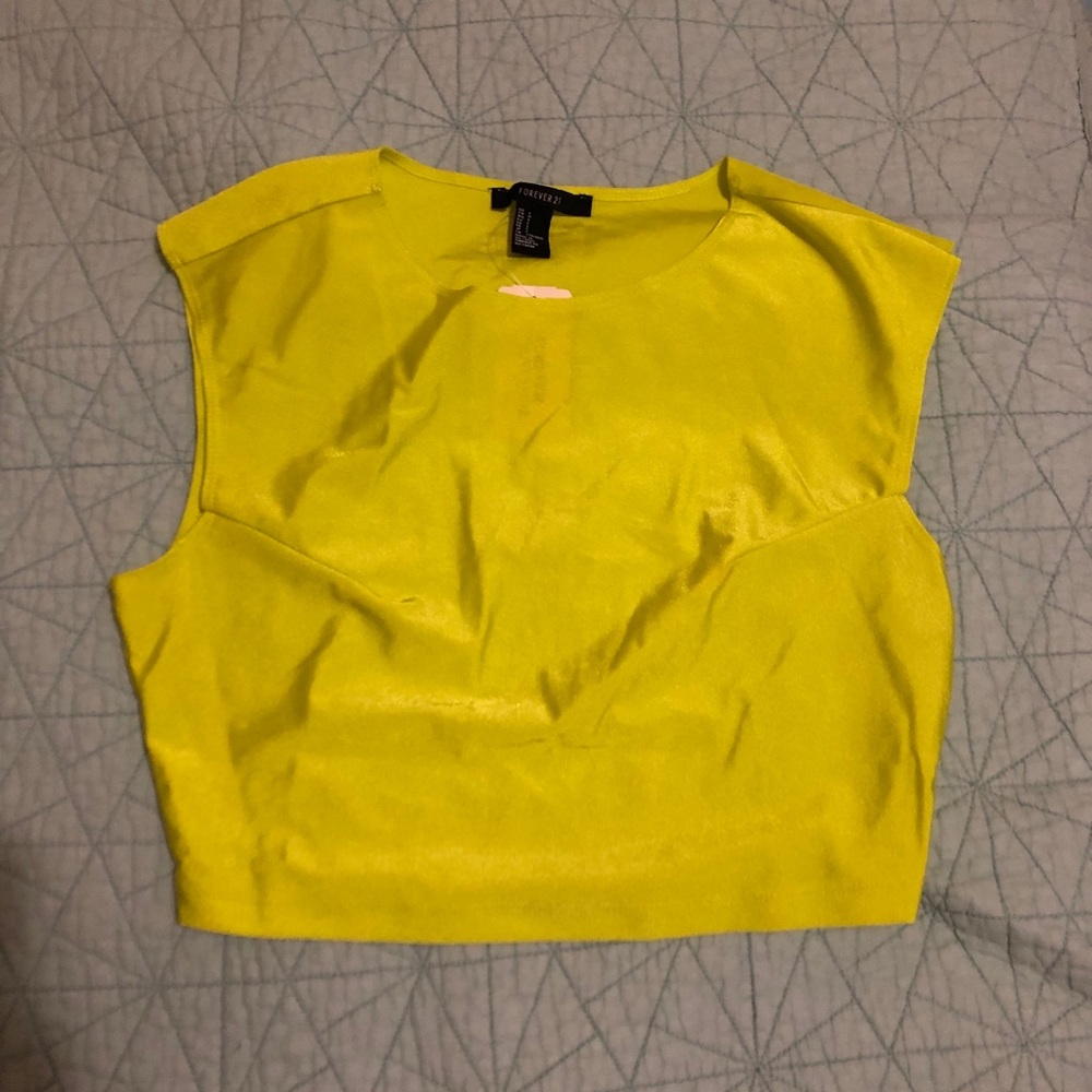 Neon Shimmer Crop Top